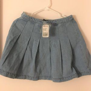 New Classic Simple Preppy Blue Jean Skirt